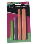 Glamorize 28 Emery Boards, Finger Nails Beauty Care Filer, 4 Sizes Small - Large_1