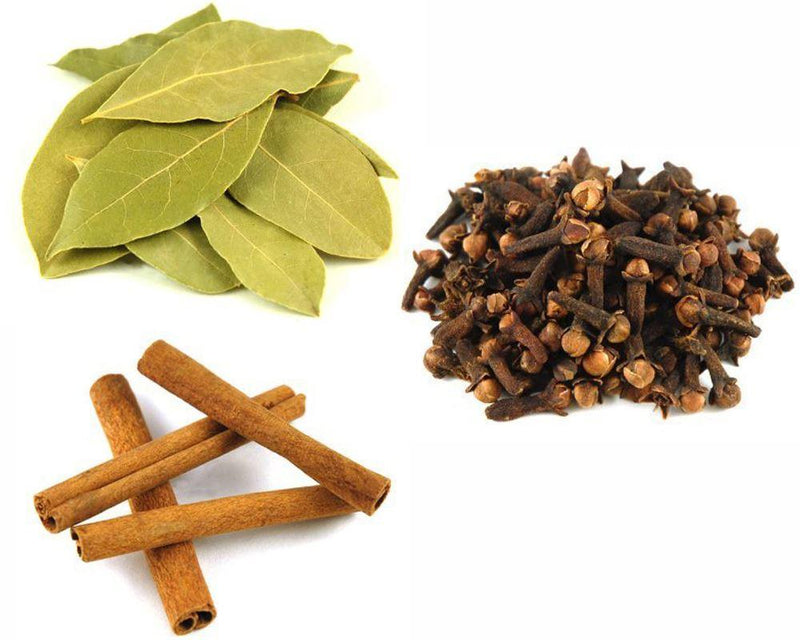 Jalpur Millers Spice Combo Pack - Dry Bay Leaves 100g - Cinnamon Quills - 100g - Cloves 100g (3 Pack) - Jalpur Millers Online