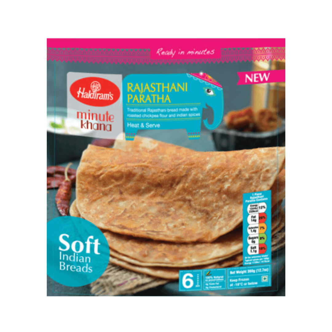 Haldirams - Frozen Rajastani Paratha - (6pcs) - 400g - Jalpur Millers Online