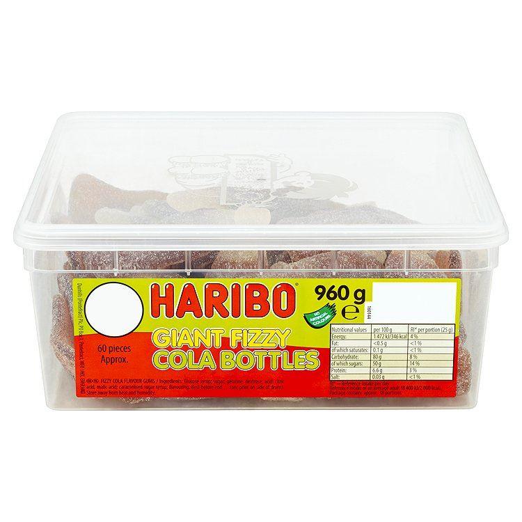 Haribo Giant Fizzy Cola Bottles - 960g - Approx 60 Pieces - Jalpur Millers Online