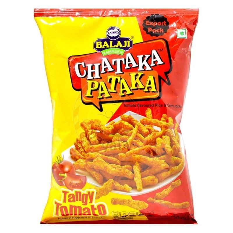 Balaji Chataka Pataka Tangy Tomato  (tomato flavoured rice and corn sticks) 65g - Jalpur Millers Online