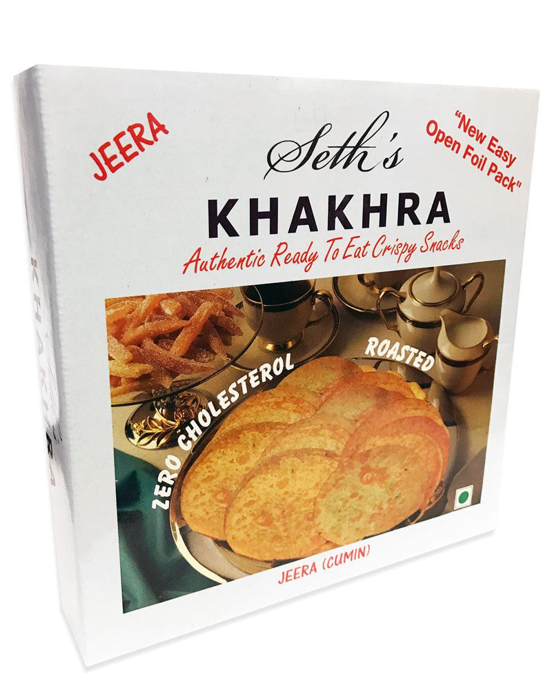 Seth's - Khakhara Authentic Crispy Snack - Jeera Flavour (Cumin Flavour) - 200g - Jalpur Millers Online