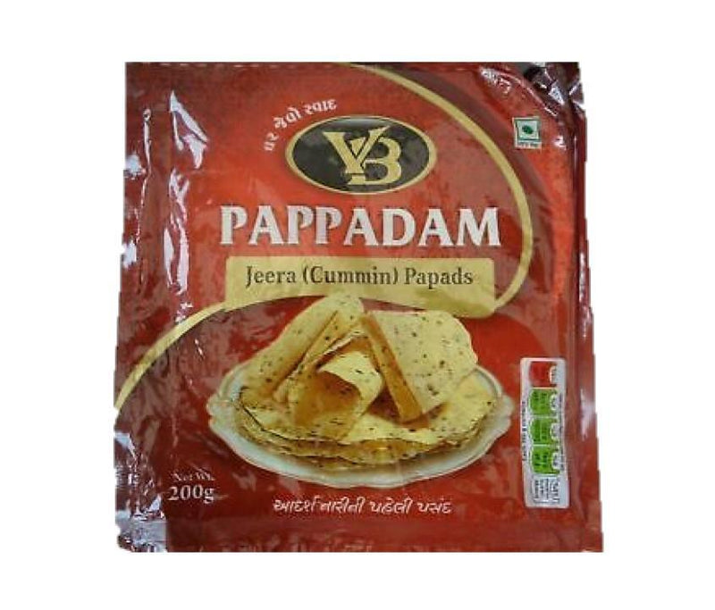 VB - Jeera (cummin) - Pappadam - 200g - Jalpur Millers Online