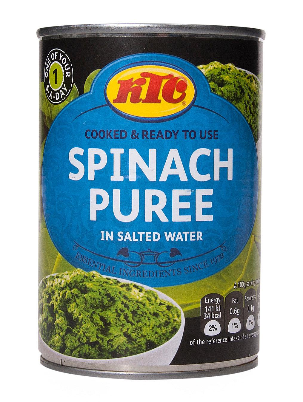 KTC - Spinach Puree - (in salted water) - 395g - Jalpur Millers Online