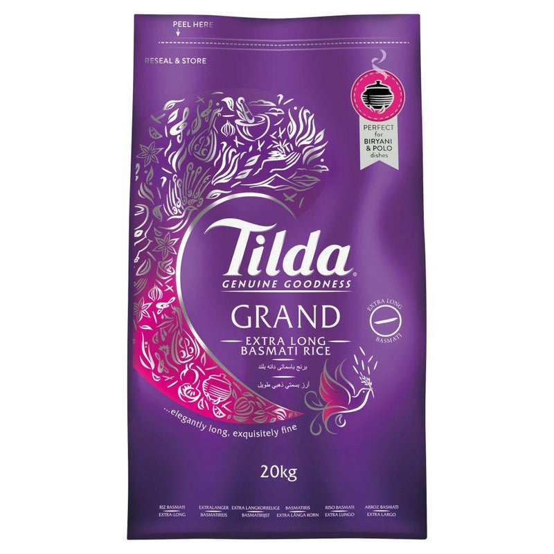 Tilda - Grand Extra Long Grain Basmati Rice - 20kg - Jalpur Millers Online
