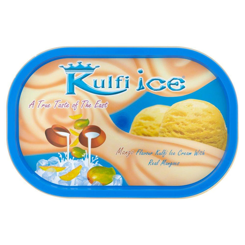 Kulfi Ice - Frozen Mango Flavour Kulfi Ice Cream with Real Mangoes - 1ltr - Jalpur Millers Online