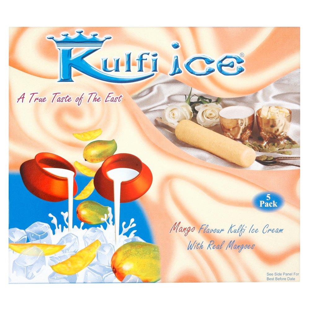 Kulfi Ice - Frozen Mango Flavour Kulfi Ice Cream with Real Mangoes - (5 pack) - 70ml - Jalpur Millers Online