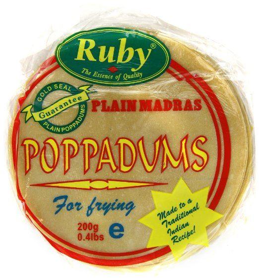 Ruby - Plain Madras Poppadums Restuarant Style - 200g - Jalpur Millers Online