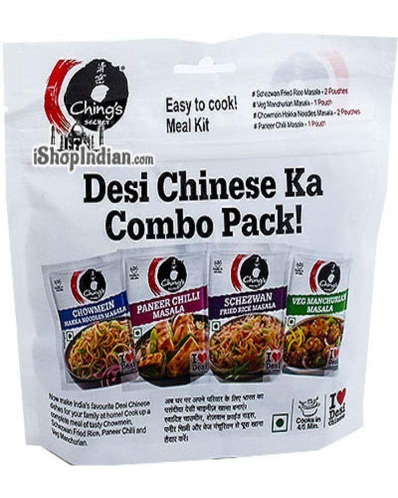 Chings  - Desi Chinese Combo Pack - (6 single use pouch inside) - 120g - Jalpur Millers Online