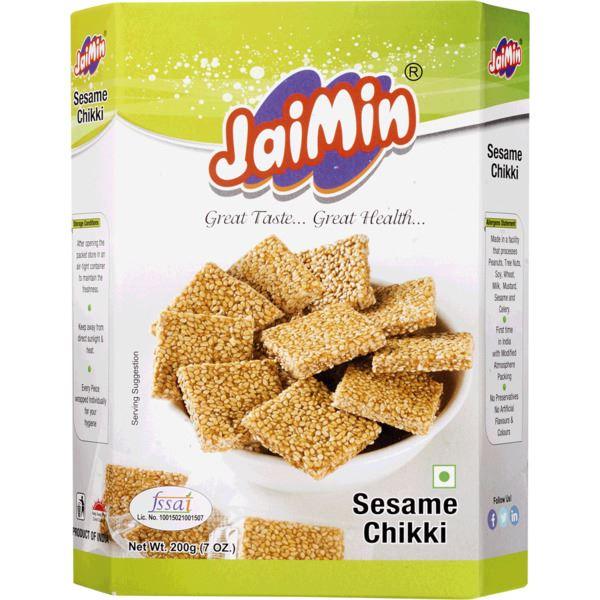 Jaimin Sesame Chikki (seasame seeds brittle) - 200g - Jalpur Millers Online