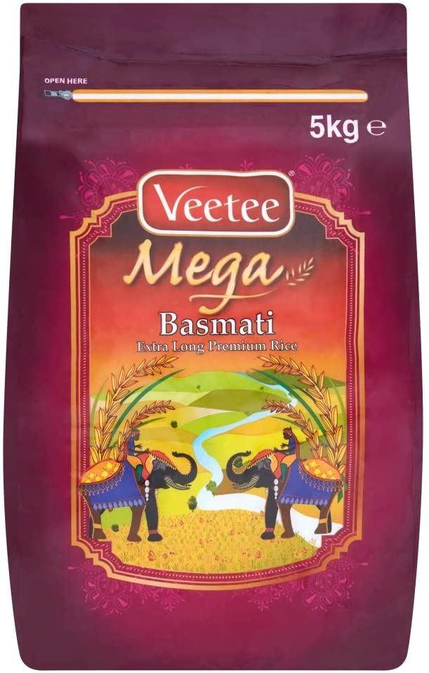 Veetee - Mega Basmati Extra Long Grain Basmati Rice - 5kg - Jalpur Millers Online