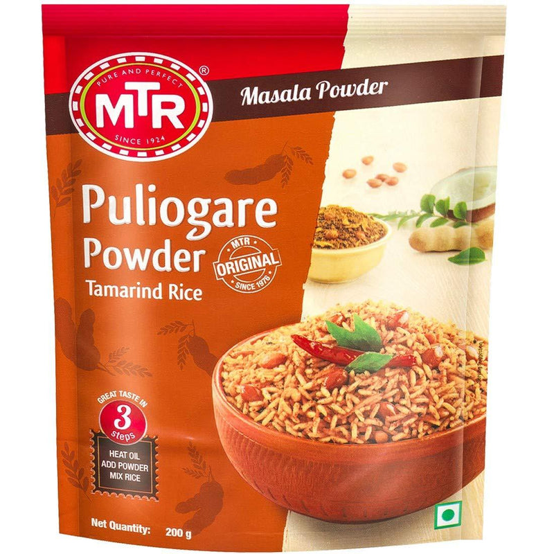MTR - Puliogare Powder - (spice mix for tamarind rice) - 200g - Jalpur Millers Online