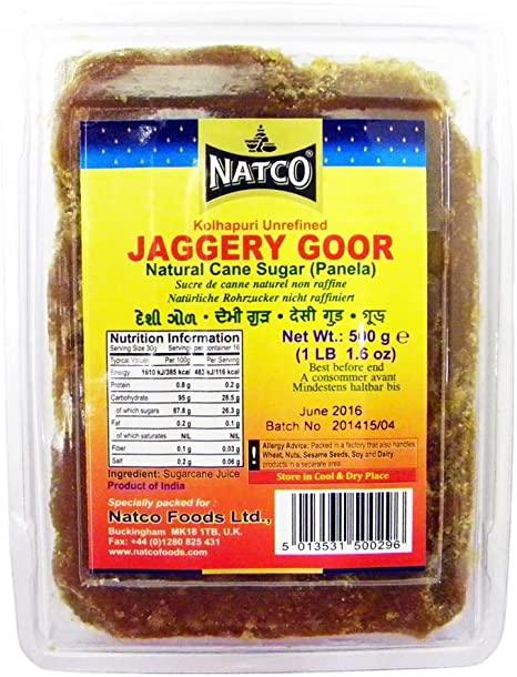 Natco - Jaggery Goor (kolhapuri unrefined) - Panela - 500g - Jalpur Millers Online