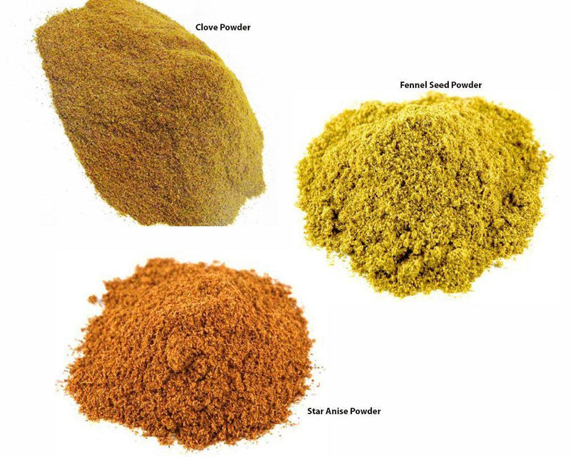 Jalpur Millers Spice Combo Pack - Clove Powder 100g - Star Anise Powder 100g - Fennel Seeds Powder 100g (3 Pack) - Jalpur Millers Online