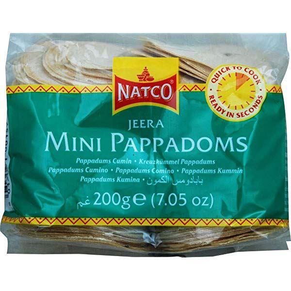 Natco Jeera (cumin) Mini Pappadoms - 200g - Jalpur Millers Online