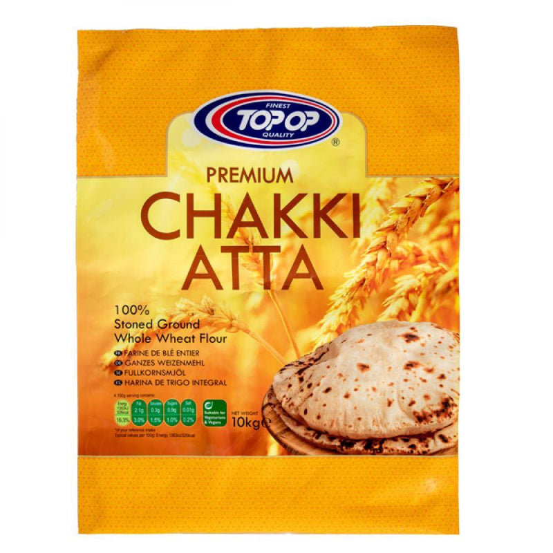 Top Op - Premium Chakki Flour - (100% stone ground whole wheat flour) - 10kg - Jalpur Millers Online