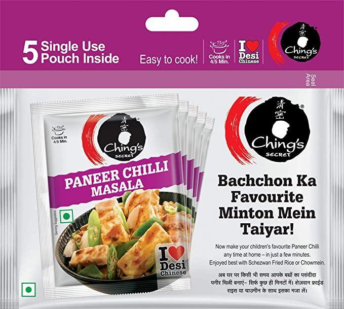 Chings - Paneer Chilli Masala - (5 single use pouch inside) - 100g - Jalpur Millers Online