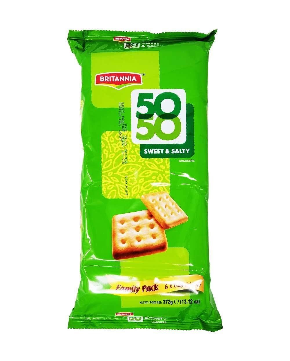 Britannia - 50 50 Sweet & Salty Crackers Family Pack - 372g - Jalpur Millers Online