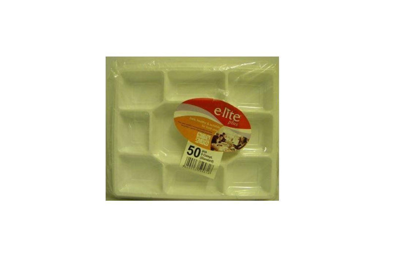 White Dispoable Extra Strong Plates - (50 Pieces) - Single Pack - Jalpur Millers Online