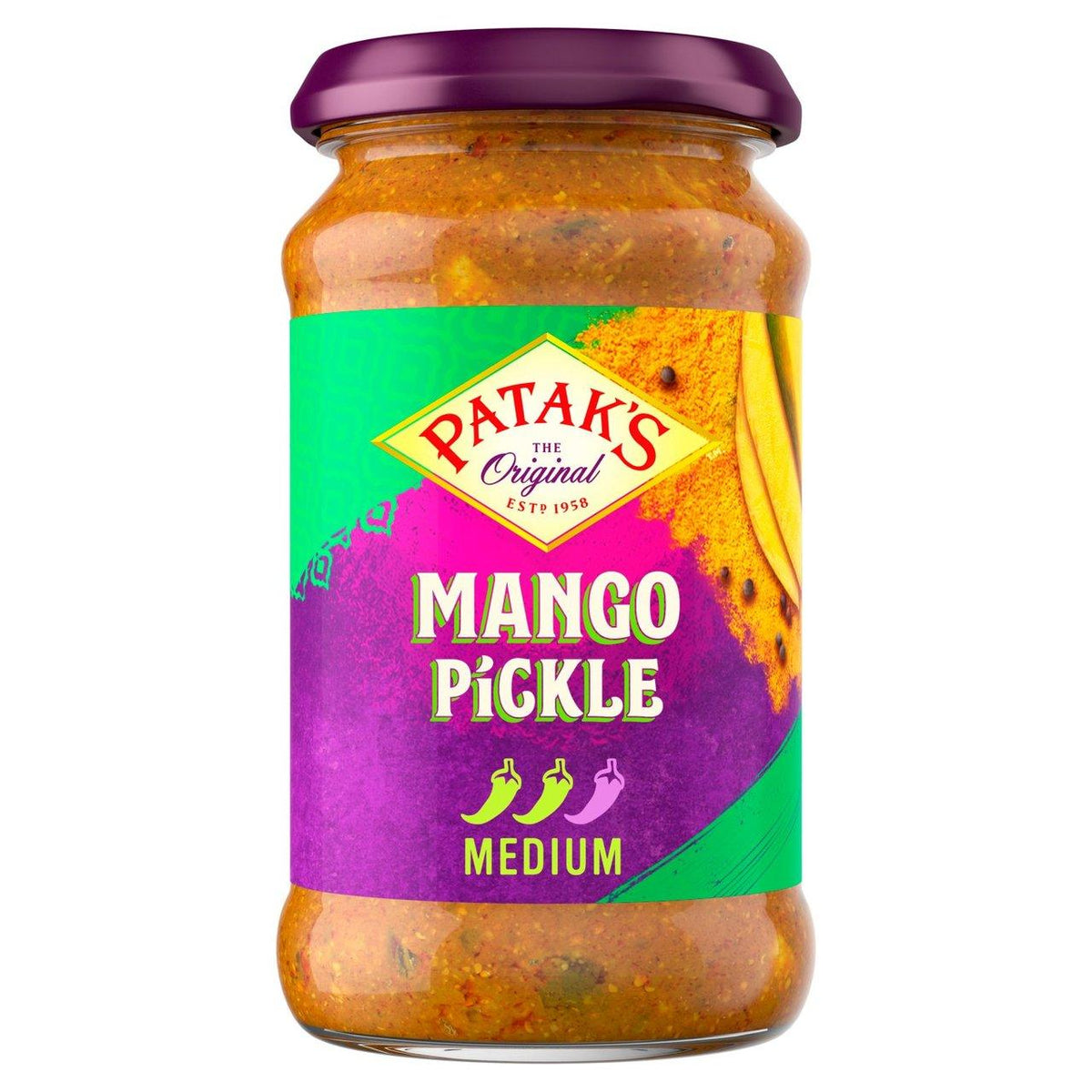 Patak's Mango Pickle - 283g - Medium Heat - 2 FOR £4.00 - Jalpur Millers Online