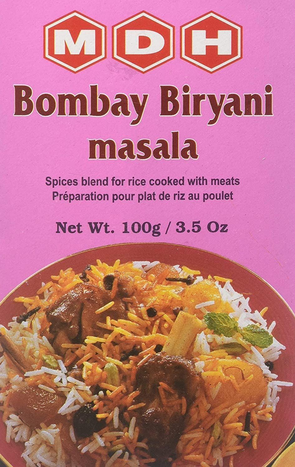 MDH - Bombay Biryani Masala - (spices blend for rice cooked with meats) - 100g - Jalpur Millers Online