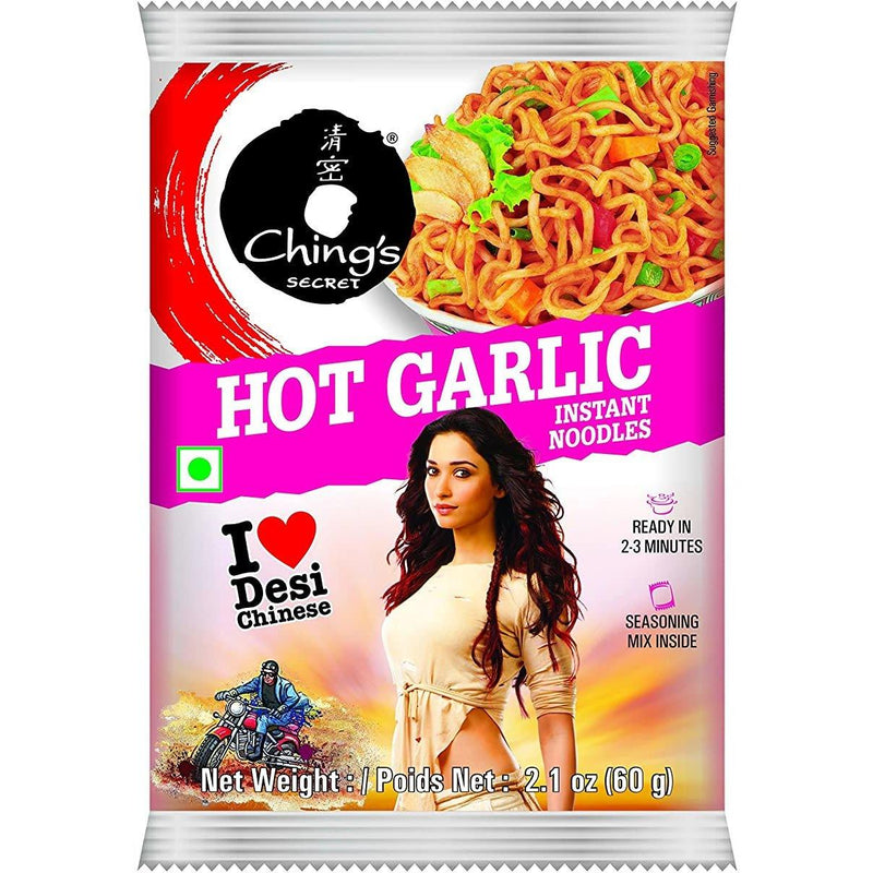Chings - Hot Garlic Noodles - 60g - Jalpur Millers Online