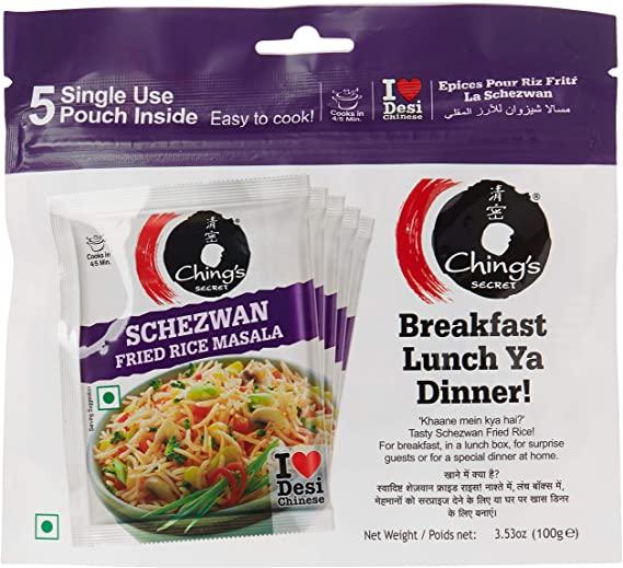 Chings - Schezwan Fried Rice Masala - (5 single use pouch inside) - 100g - Jalpur Millers Online