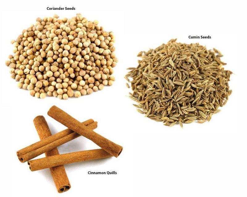 Jalpur Millers Spice Combo Pack - Coriander Seeds 100g - Cumin Seeds 100g - Cinnamon Quills 100g (3 Pack) - Jalpur Millers Online