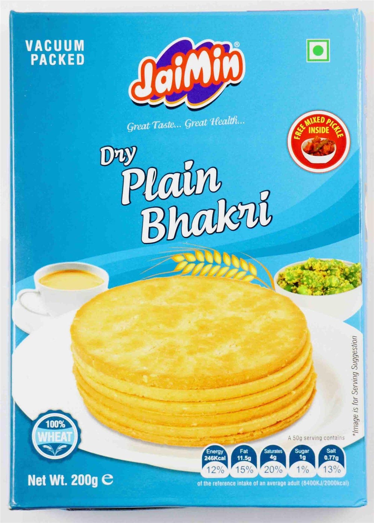 Jaimin - Dry plain Bhakri - 200g - Jalpur Millers Online