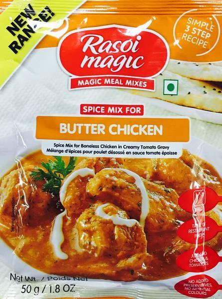 Rasoi Magic - Butter Chicken - (spice mix for boneless chicken in creamy tomato gravy) - 50g - Jalpur Millers Online