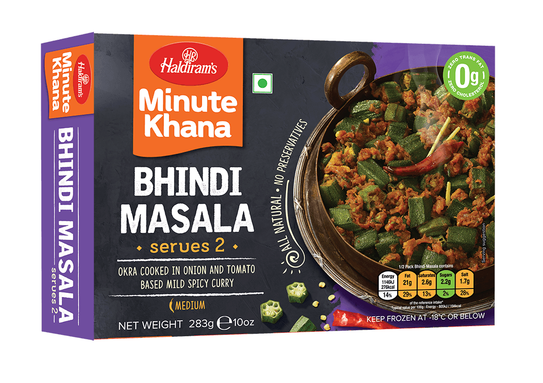 Haldirams - Frozen Bhindi Masala - (serves 2) - 283g - Jalpur Millers Online