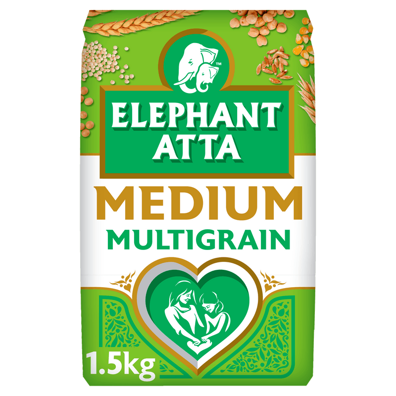 Elephant - Medium Multigrain Flour - (medium atta with multigrain) - 1.5kg - Jalpur Millers Online