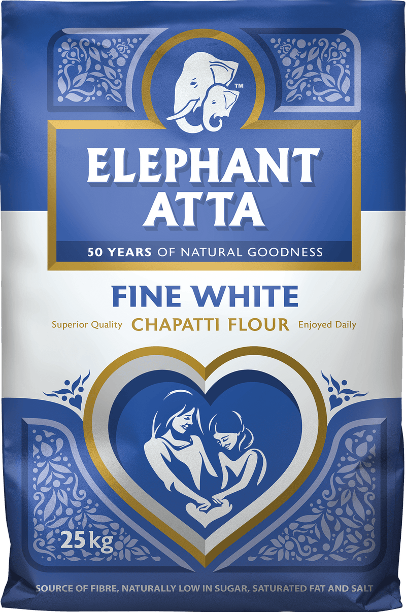 Elephant  - White Fine Chapatti Flour - (fine white atta) - 25kg - Jalpur Millers Online