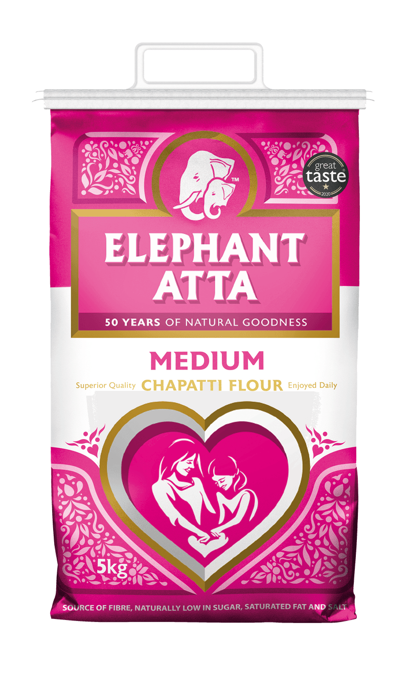 Elephant - Medium Chapatti Flour- (medium atta) - 5kg - Jalpur Millers Online