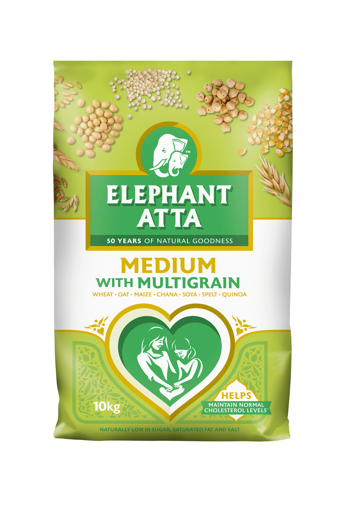 Elephant Atta Medium with Multigrain Flour - 10kg - Jalpur Millers Online