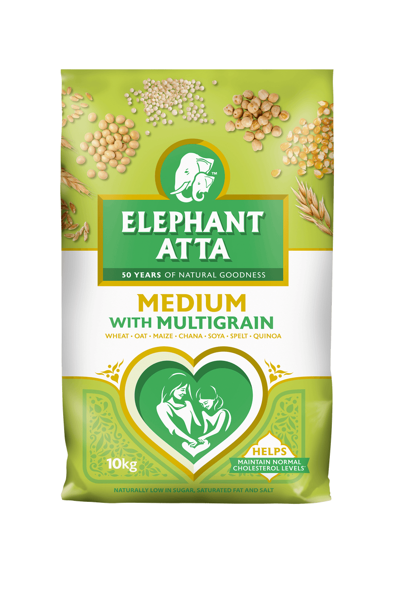 Elephant Atta Medium with Multigrain Flour - 10kg - Jalpur Millers Online