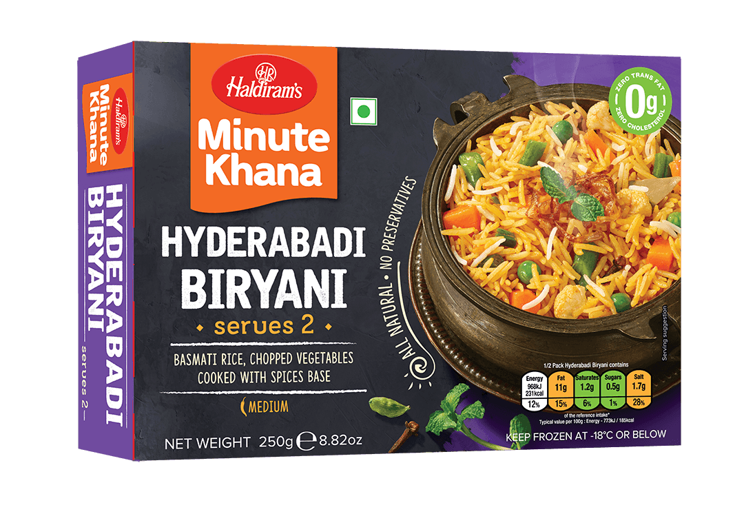 Haldirams - Frozen Hyderabadi Biryani - (serves 2) - 250g - Jalpur Millers Online