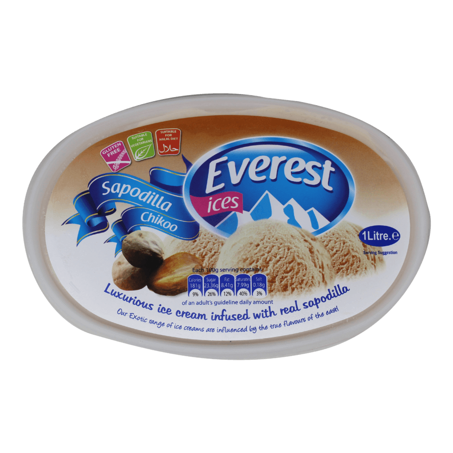 Everest - Frozen Sapodilla - (chickoo) - Flavour Ice Cream - 1ltr - Jalpur Millers Online