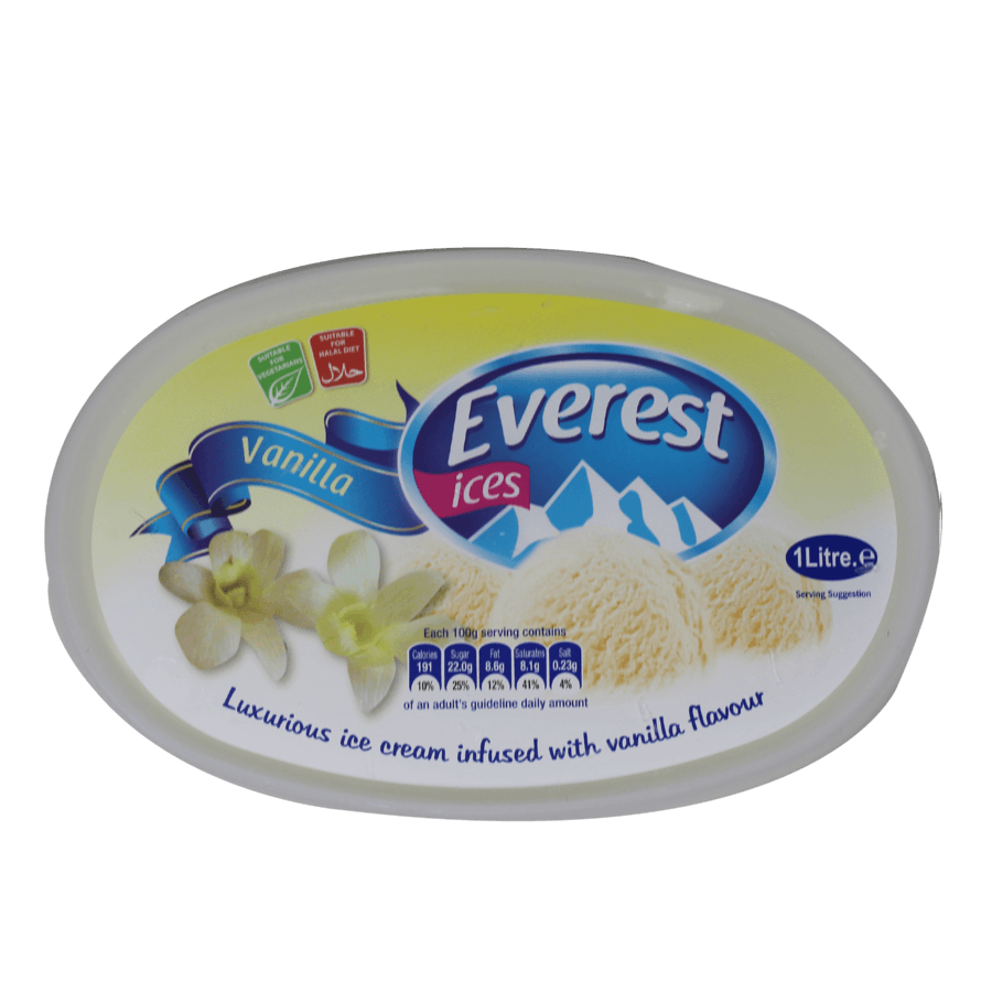 Everest - Frozen Vanilla Flavour Ice Cream - 1ltr - Jalpur Millers Online