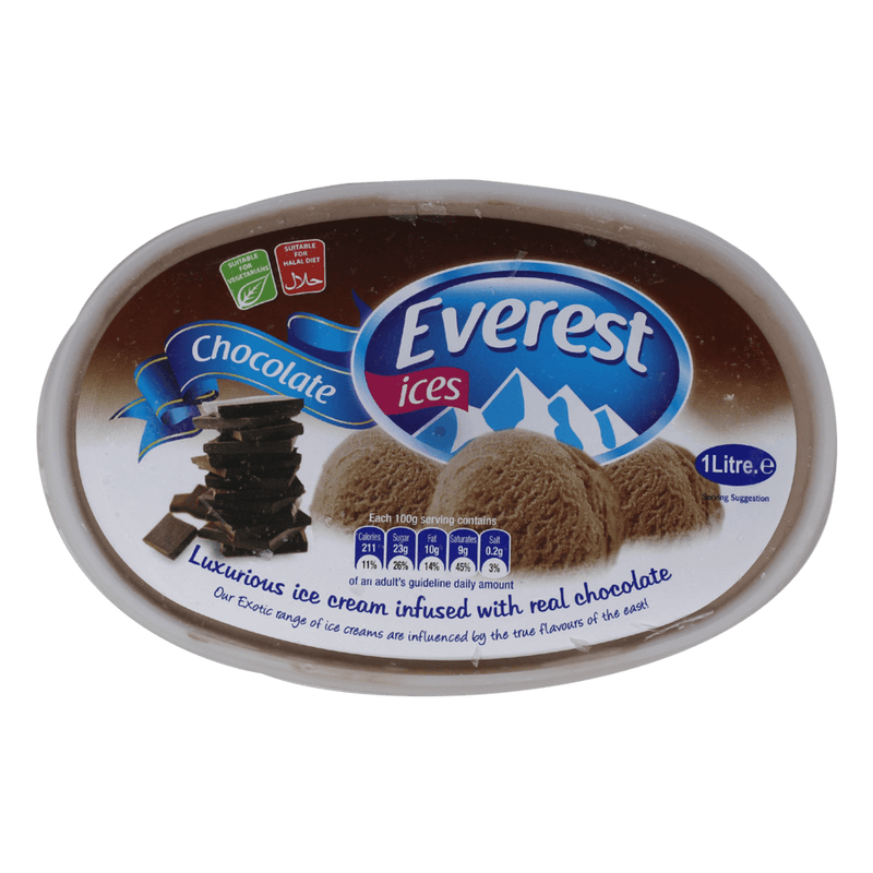 Everest - Frozen Chocolate Flavour Ice Cream - 1ltr - Jalpur Millers Online