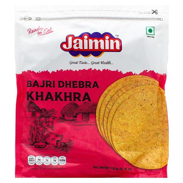 Jaimin Whole Millet Bjara Dhebra Khakhra (millet flavour wheat snack) 200g - Jalpur Millers Online