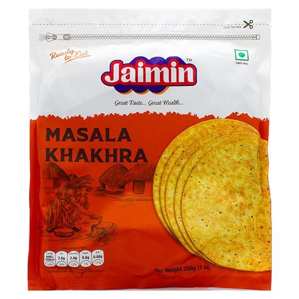 Jaimin Whole Wheat Masala Khakhra (mixed spices flavour wheat snack) 200g - Jalpur Millers Online
