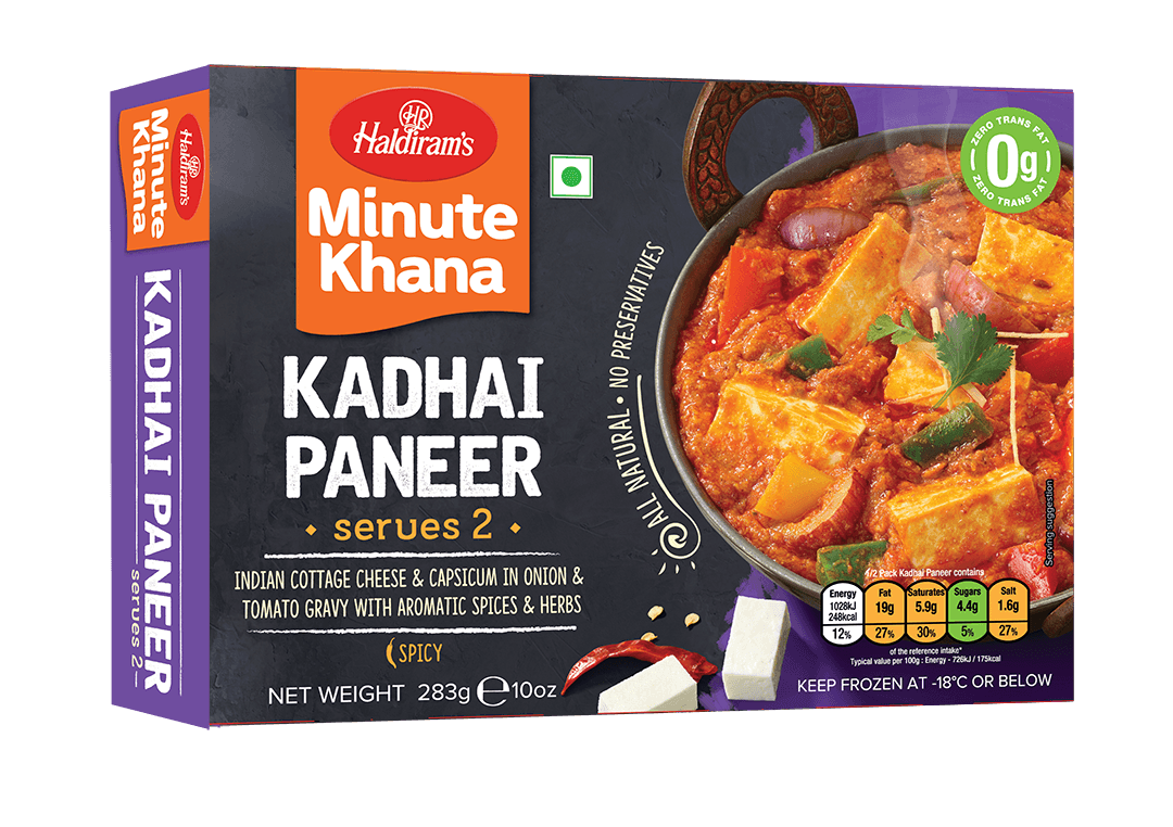 Haldirams - Frozen - Kadhai Paneer - (serves 2) - 283g - Jalpur Millers Online