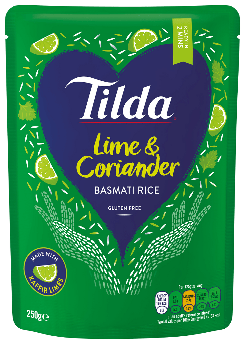 Tilda Steamed Basmati Lime and Coriander Rice - 250g - Jalpur Millers Online