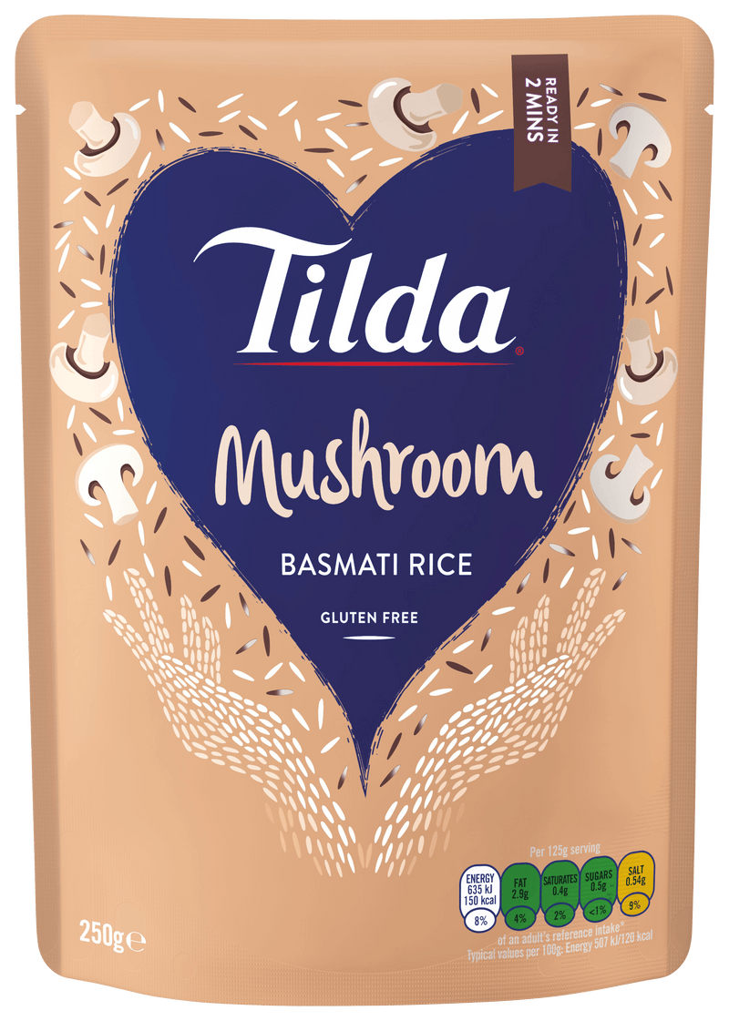 Tilda Steamed Basmati Mushroom Rice - 250g - Jalpur Millers Online