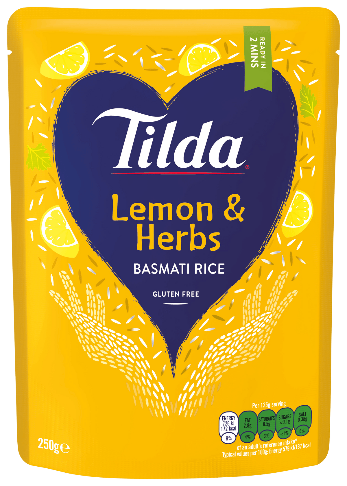 Tilda Steamed Basmati Lemon & Herbs Rice - 250g - Jalpur Millers Online