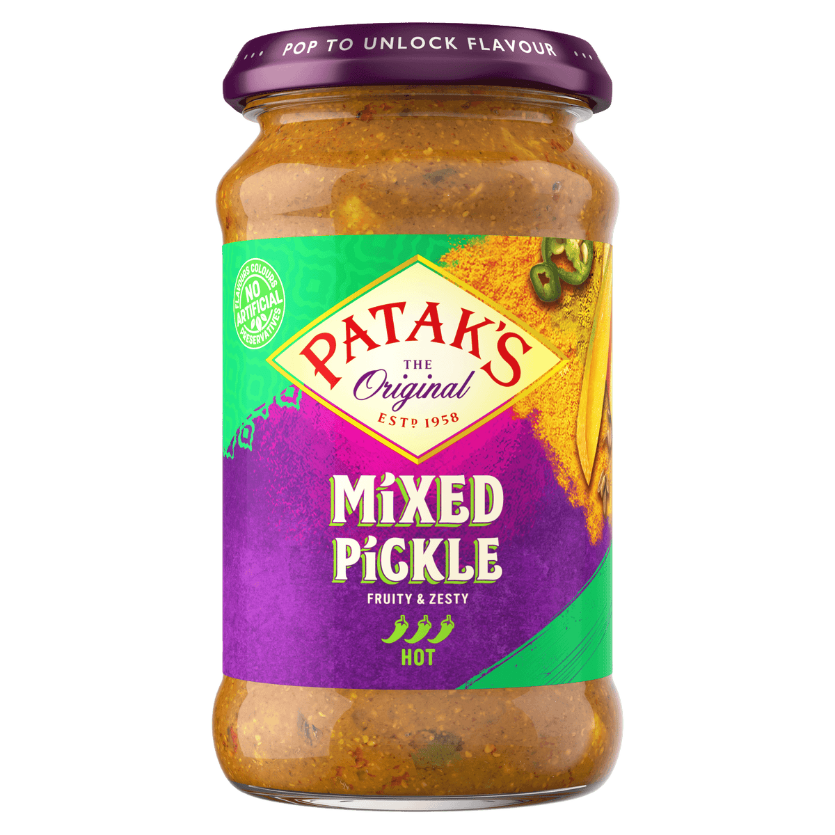 Patak's Mixed Pickle - 283g - 2 FOR £4.00 - Jalpur Millers Online