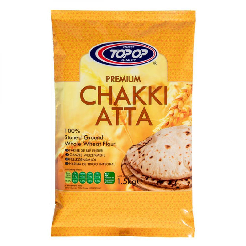 Top Op - Premium Chakki Flour - (100% stone ground whole wheat flour) - 1.5kg - Jalpur Millers Online