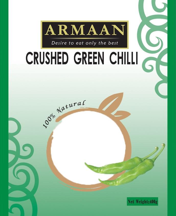 Armaan - Frozen Crushed Green Chilli - 400g - Jalpur Millers Online