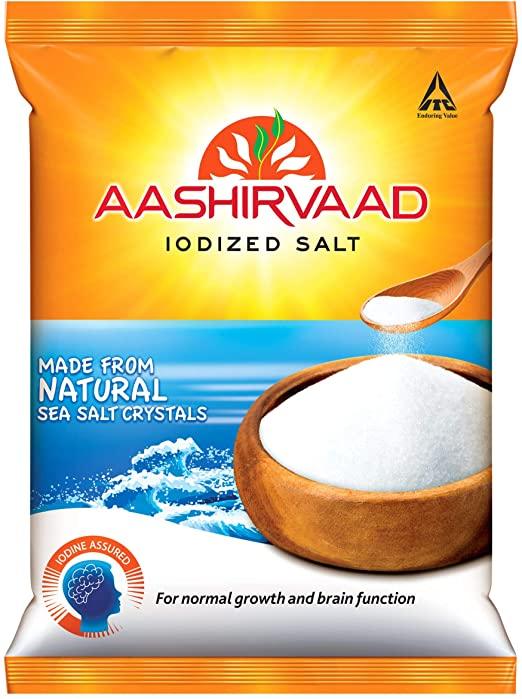 Aashirvaad - Iodised Salt - 1kg - Jalpur Millers Online